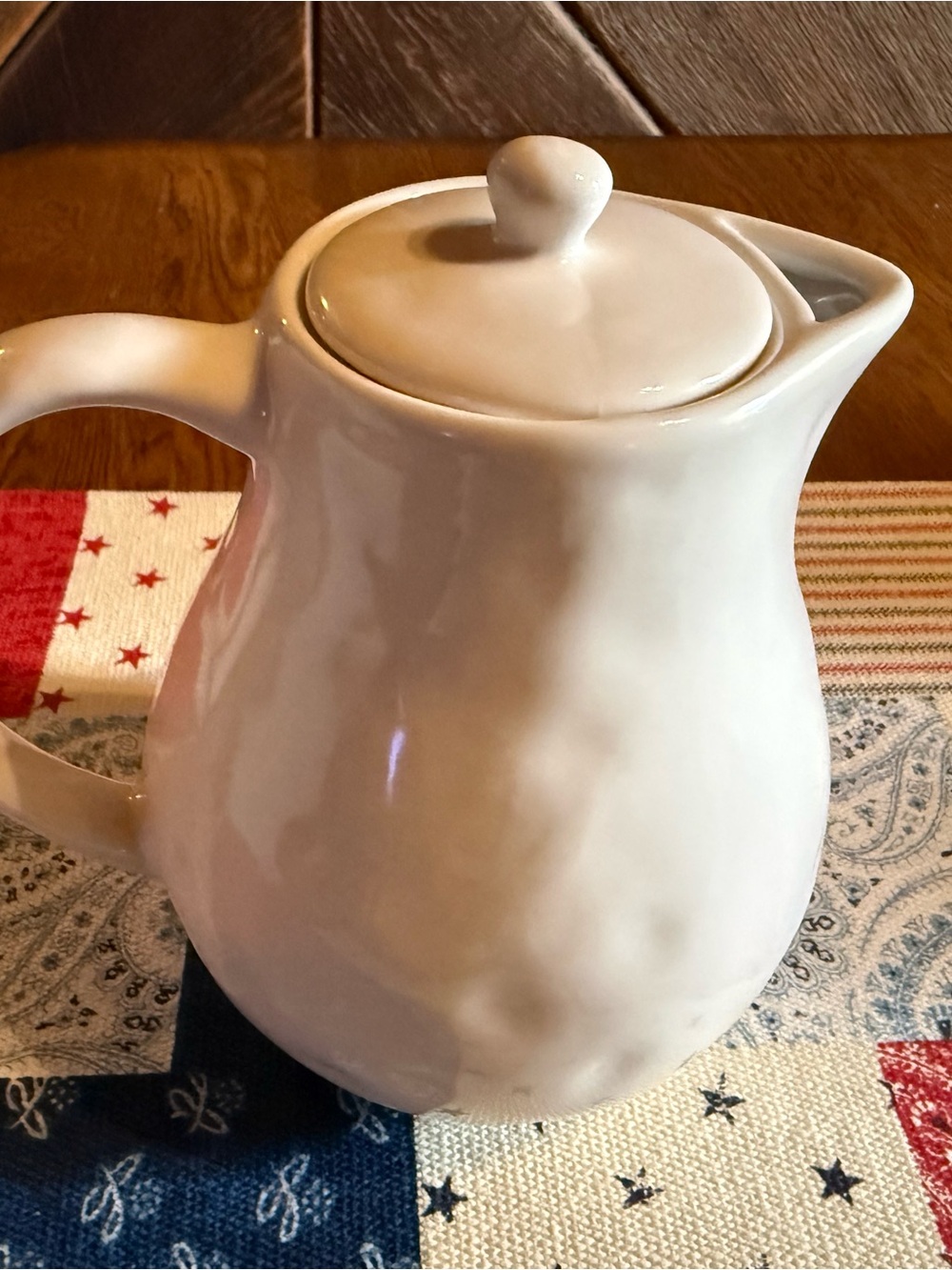 Rae Dunn White Ceramic TEA Teapot - Picture 4 of 4